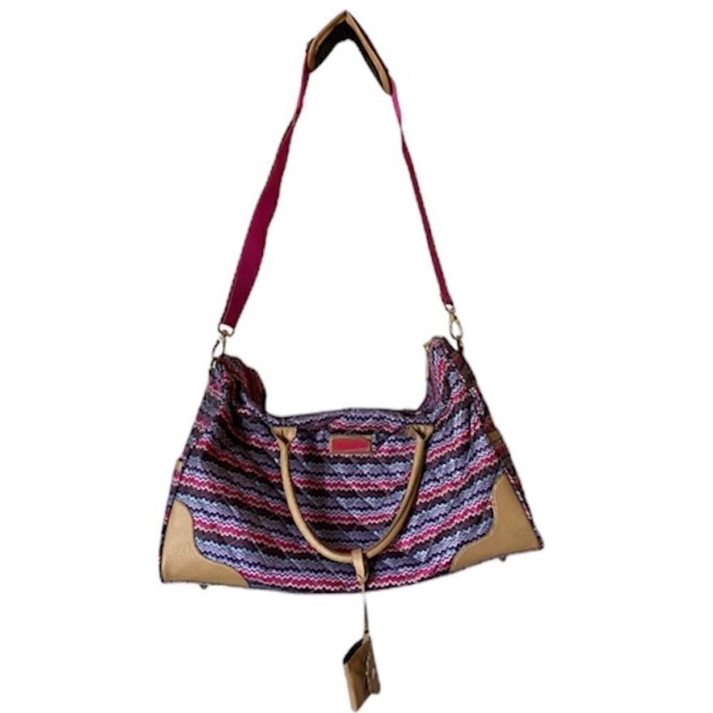 Nicole Miller weekender duffel travel bag